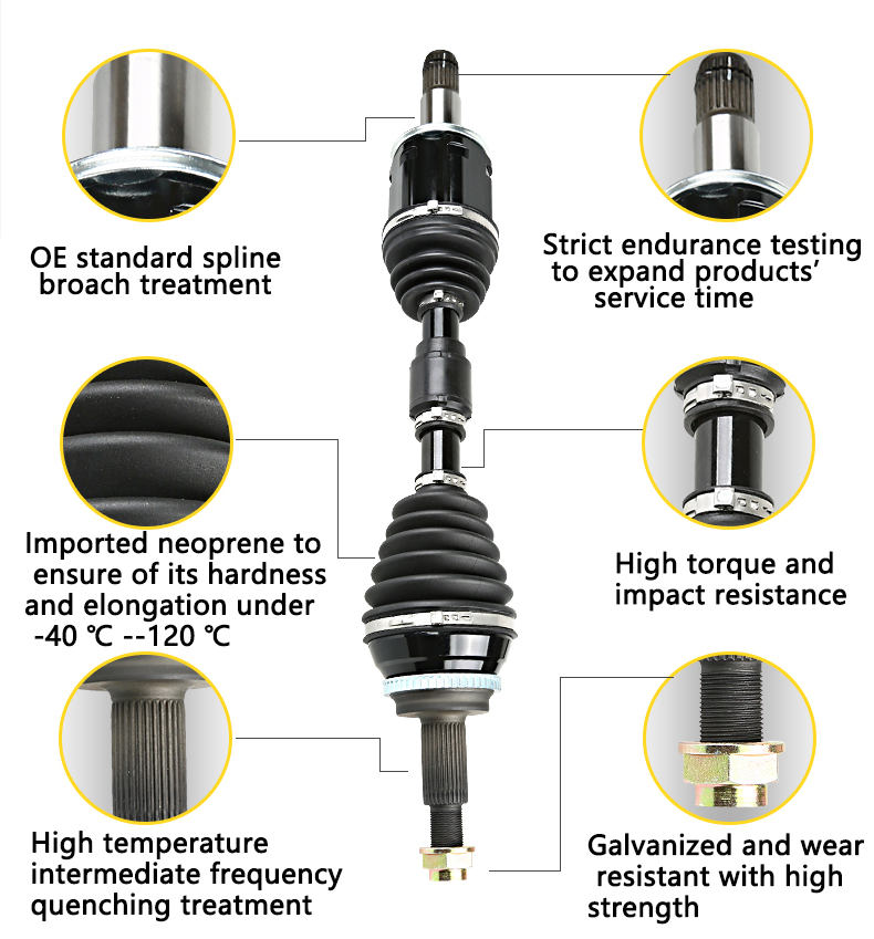 Eep Car Spare Auto Parts Front CV Axle Drive Shaft for Toyota Nissan Honda Mazda Mitsubishi Car Axle C. V. Joint