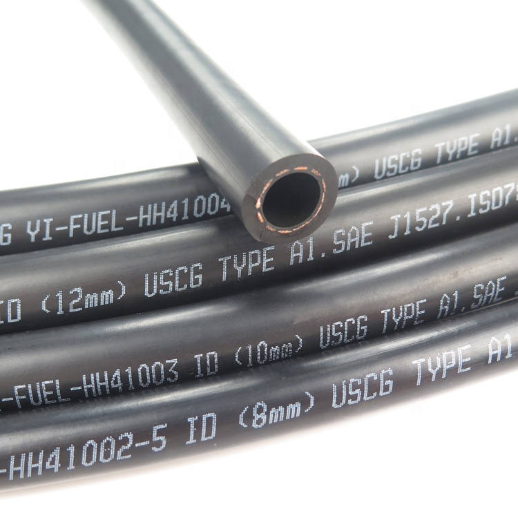 SAE J1527 ISO7840 USCG 1/2 Inch 13mm Synthetic Rubber Marine Fuel Oil Hose