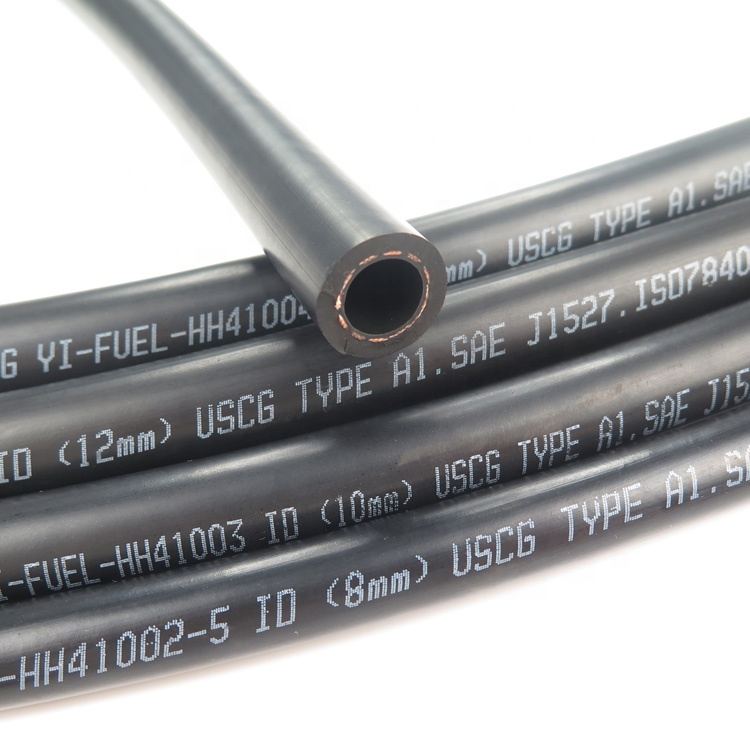 SAE J1527 ISO7840 USCG 1/2 Inch 13mm Synthetic Rubber Marine Fuel Oil Hose