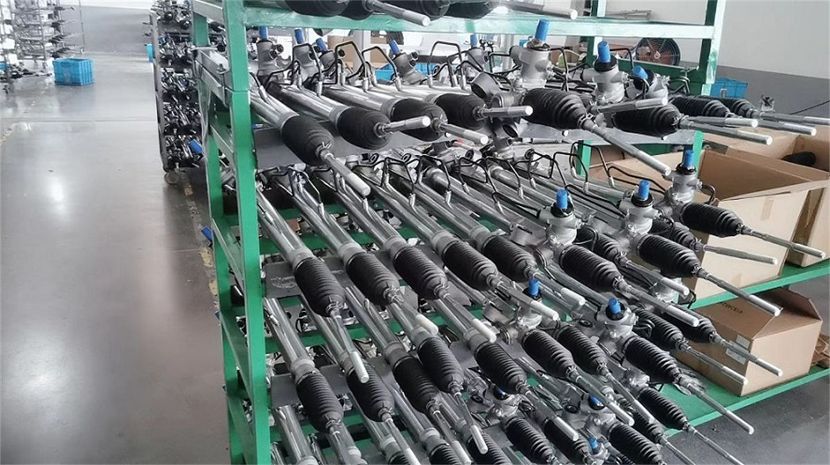 Finished automotive pump products ready for quality inspection and shipment