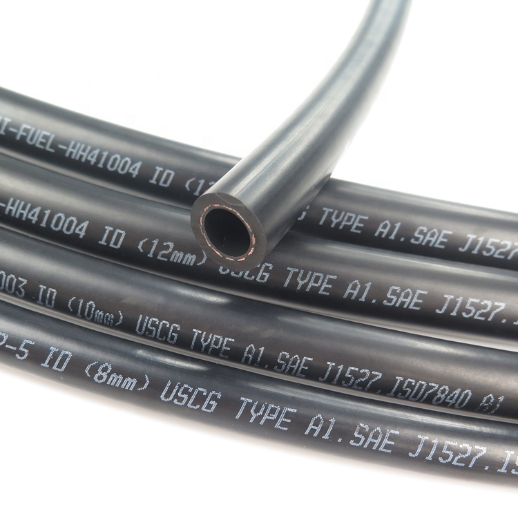 SAE J1527 ISO7840 USCG 1/2 Inch 13mm Synthetic Rubber Marine Fuel Oil Hose