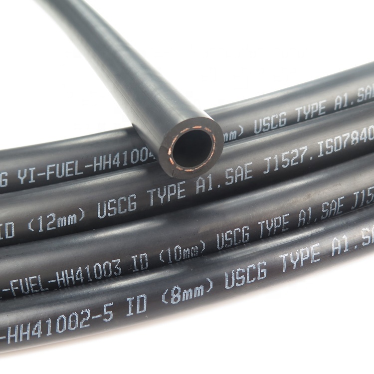 SAE J1527 ISO7840 USCG 1/2 Inch 13mm Synthetic Rubber Marine Fuel Oil Hose