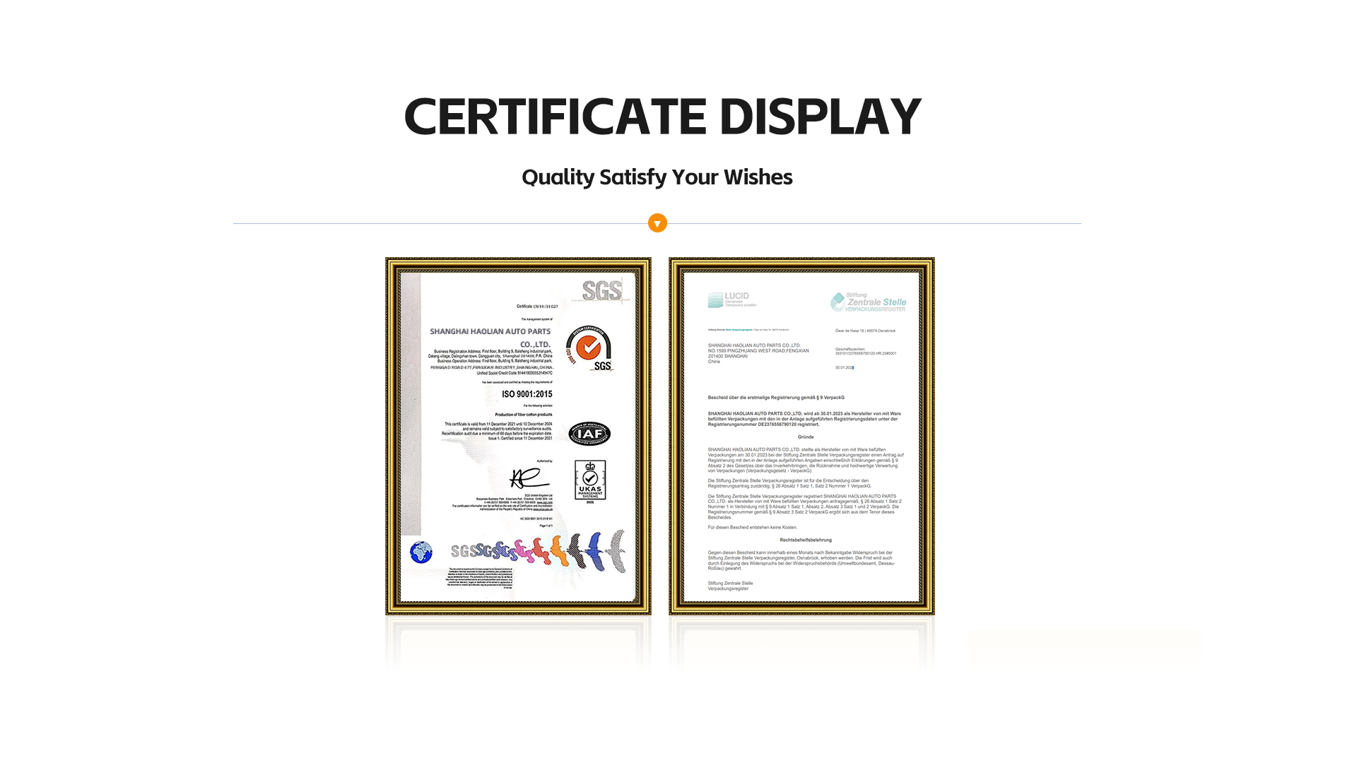 Certifications