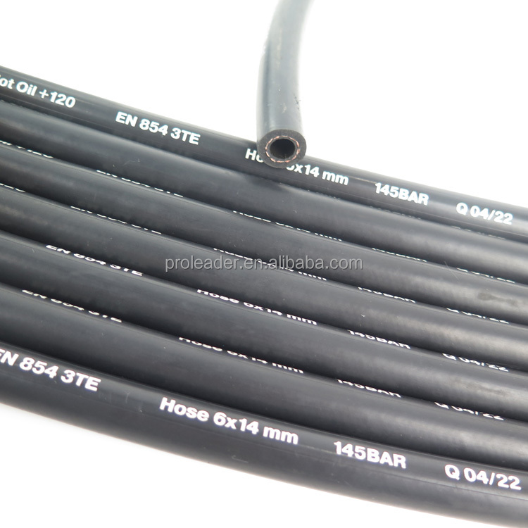 SAE 100 R3 Medium Pressure EN 854 3TE Two Textile Yarn Reinforcement Oil Fuel NBR Rubber Air Water Gas Hose Tube With Fittings