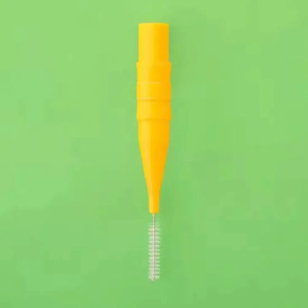L Shape Interdental Brush for Orthodontic Patients Cleans Around Wires and Brackets