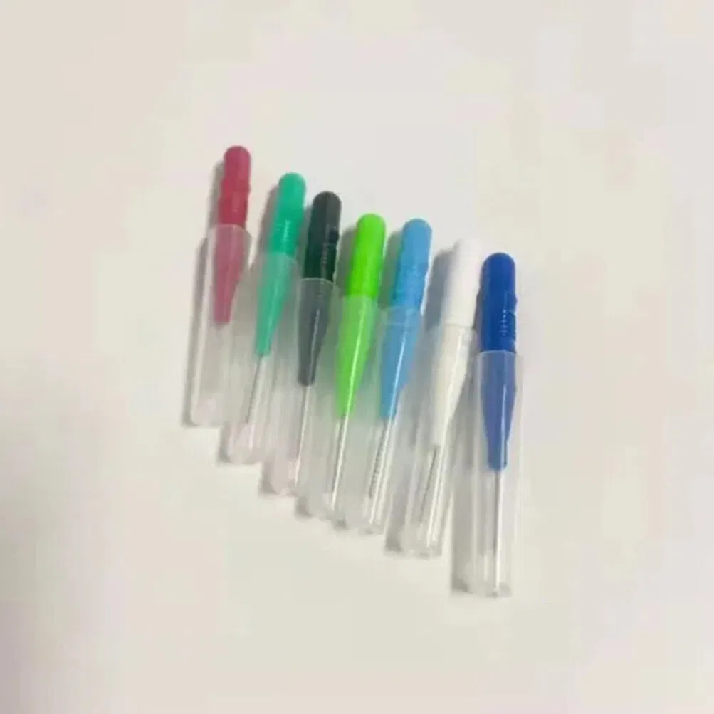 L Shape Interdental Brush for Orthodontic Patients Cleans Around Wires and Brackets