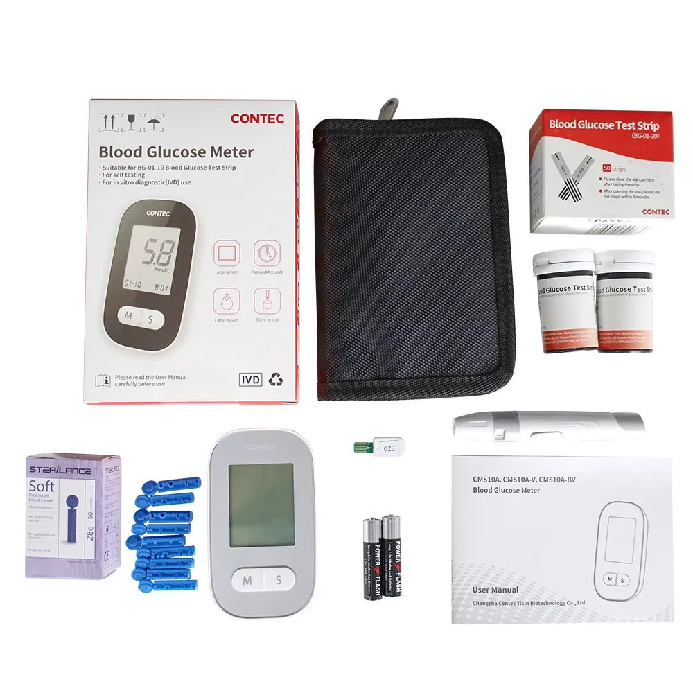 Contec Cms10A Self-Monitoring Digital Blood Sugar Monitor Glucosemeter Glucometer Medical Glucose Meter