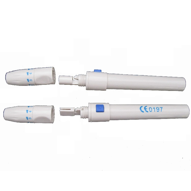 Blood Sampling Compatible Most Lancets Plastic Collection Pen Lancing Device
