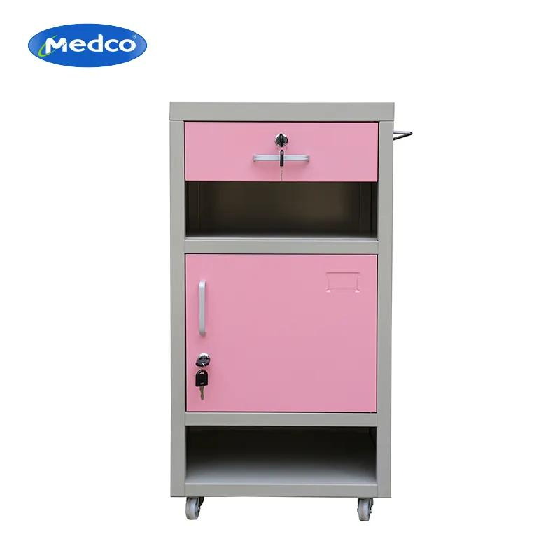 Hospital Medical Bedside Locker ABS Plastic Bedside Cabinet