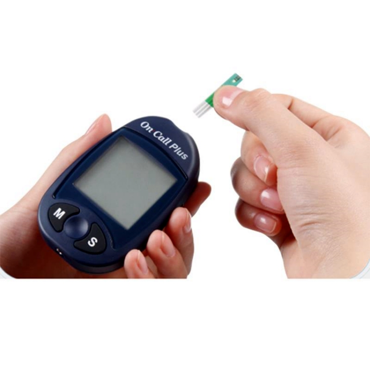 on Call Plus Blood Testing Product Test Strip with Blood Glucose Meter