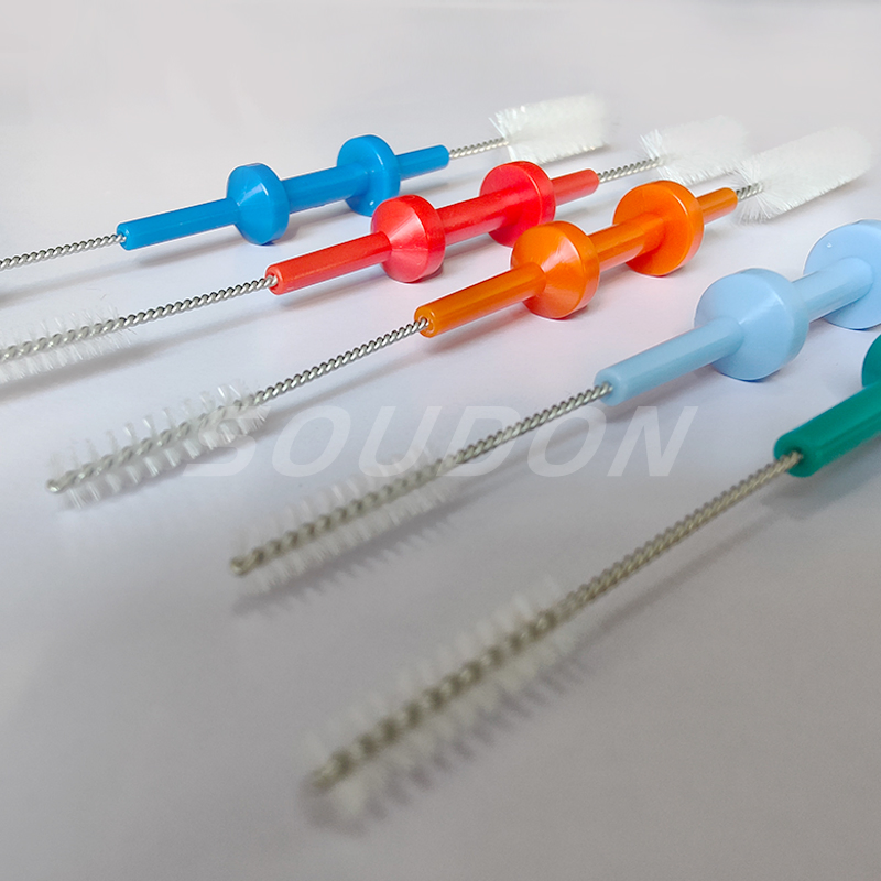 Double Head Medical Endoscope Single Use Cleaning Brush with CE FDA