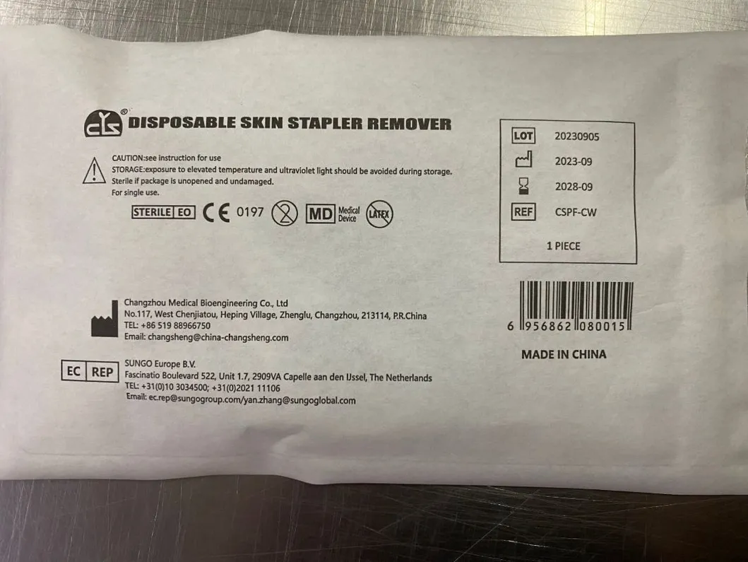 Skin Stapler Remover Package