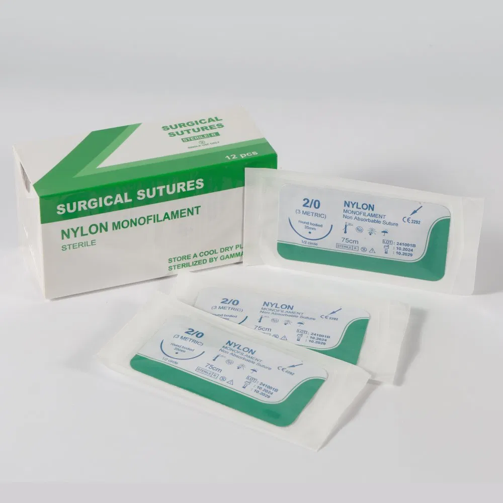 High-Quality Nylon Suture Pds Surgical Suture Set with Needle for Absorbable Medical Wound Closure and Healing