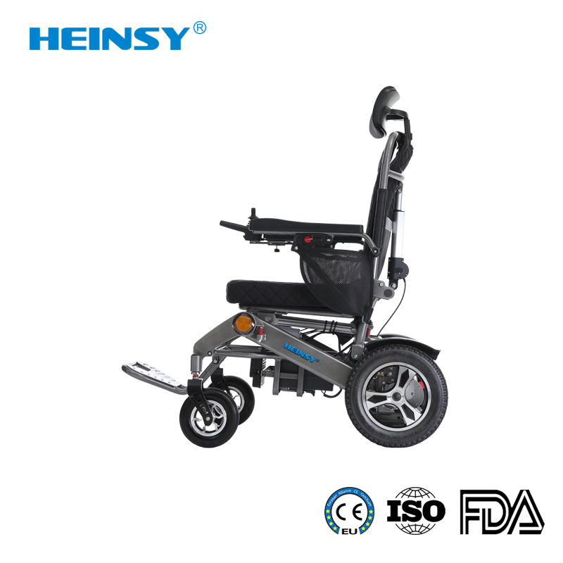 Hes-200d Aluminum Alloy Electric Wheelchair Foldable and Lightweight Wheel Chair Portable Elderly Care Products Rolstoel Fauteuil Roulant