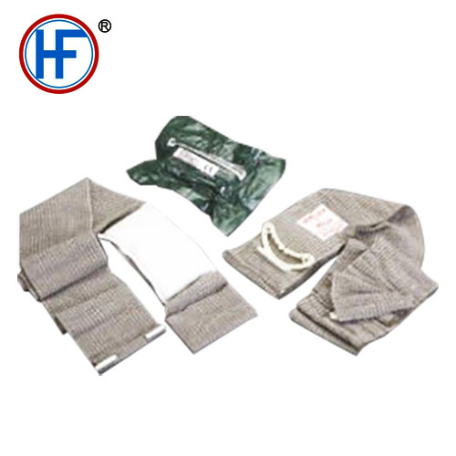 Mdr CE Approved Sterile Disposable Packaging Green Military Style Emergency Bandage 10/15cm X4m Israeli Bandage
