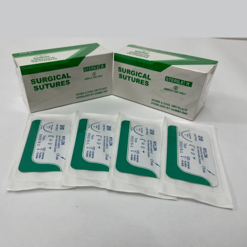 High-Quality Nylon Suture Pds Surgical Suture Set with Needle for Absorbable Medical Wound Closure and Healing