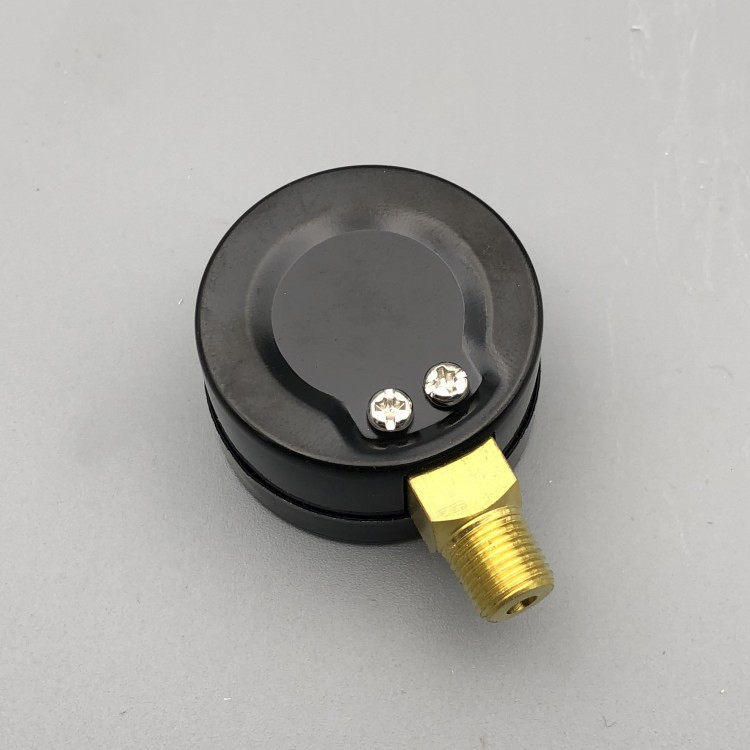 Y-40 Black Iron Case Dial 40mm Low Bottom Pressure Gauge Manometer Oil