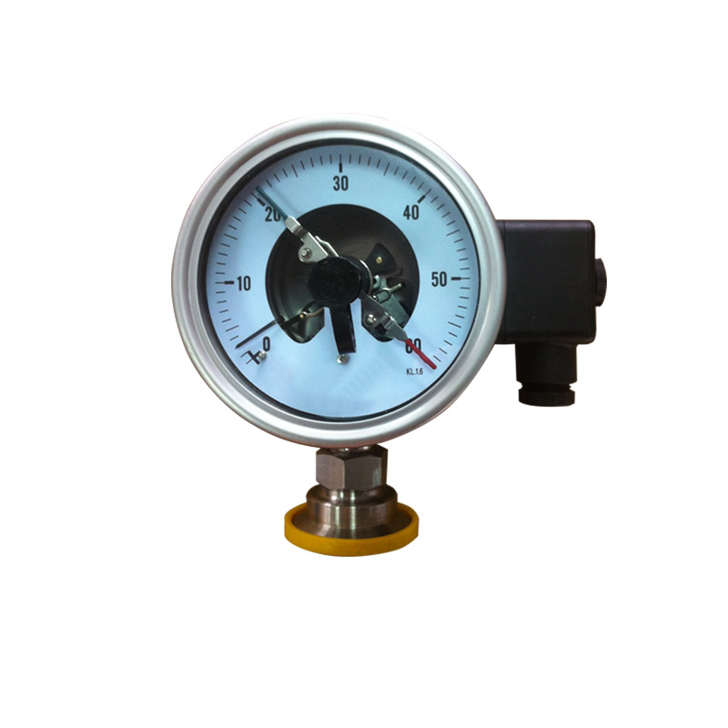 100mm 4" Electric Contact Pressure Gauge Diaphragm Manometer Pulp Pressure Measurement