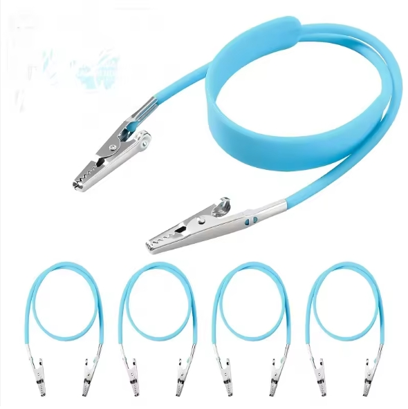 Dental Bib Clips Napkin Holder Colorful Sterilizable Oral Hygiene Product with Silicone Chain Yqd1-8