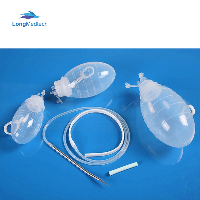 PVC Medical Closed Wound Drainage System Suction Drainage Reservoir Jp Drain Medical
