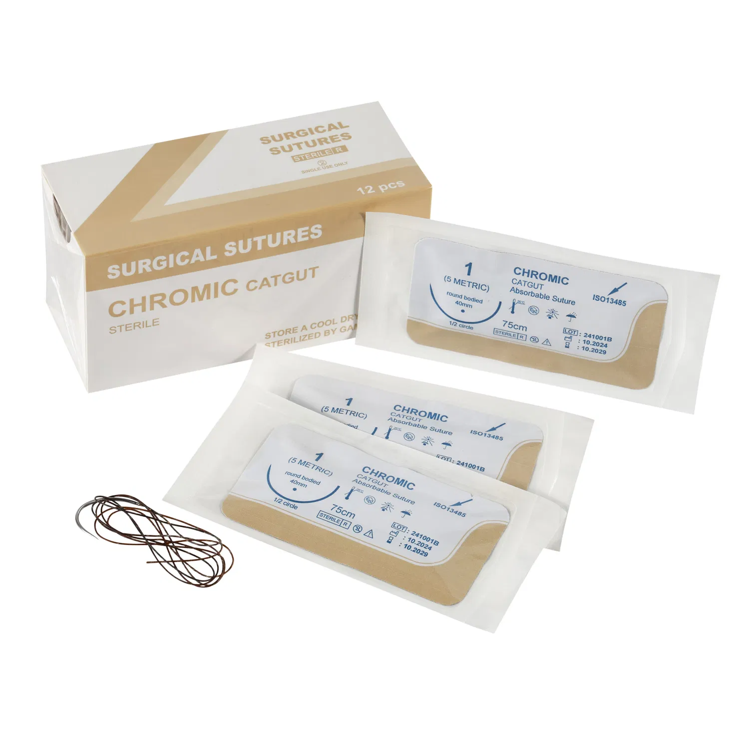 Veterinary Suture with Needle Pet Suture Kit PGA/Pdo/Silk/Nylon/Catgut Sterile Surgical Suture for Veterinary