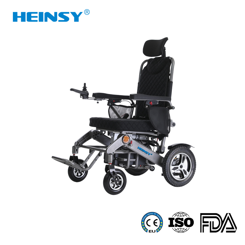 Hes-200d Aluminum Alloy Electric Wheelchair Foldable and Lightweight Wheel Chair Portable Elderly Care Products Rolstoel Fauteuil Roulant