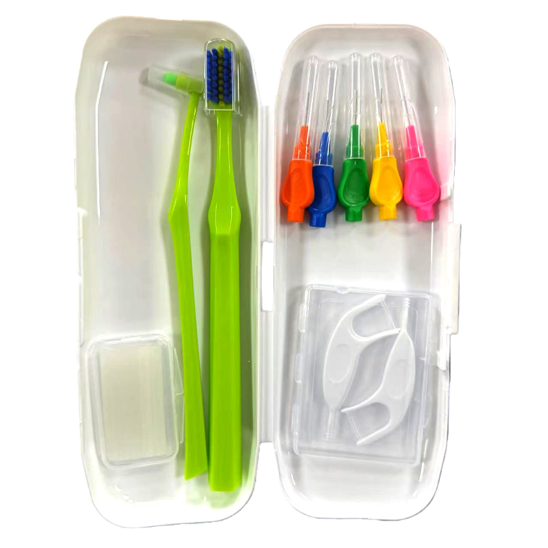 G110A 12-in-1 Kit Dental Oral Orthodontics Teeth Brush Floss Stick Orthodontic Care Kit