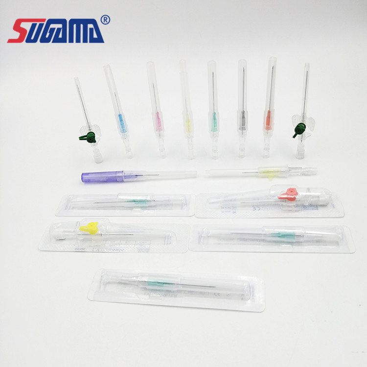 Hospital Consumables of Surgical Safety Different Sizes and Different Color Types IV Cannula with Wing Injection Port