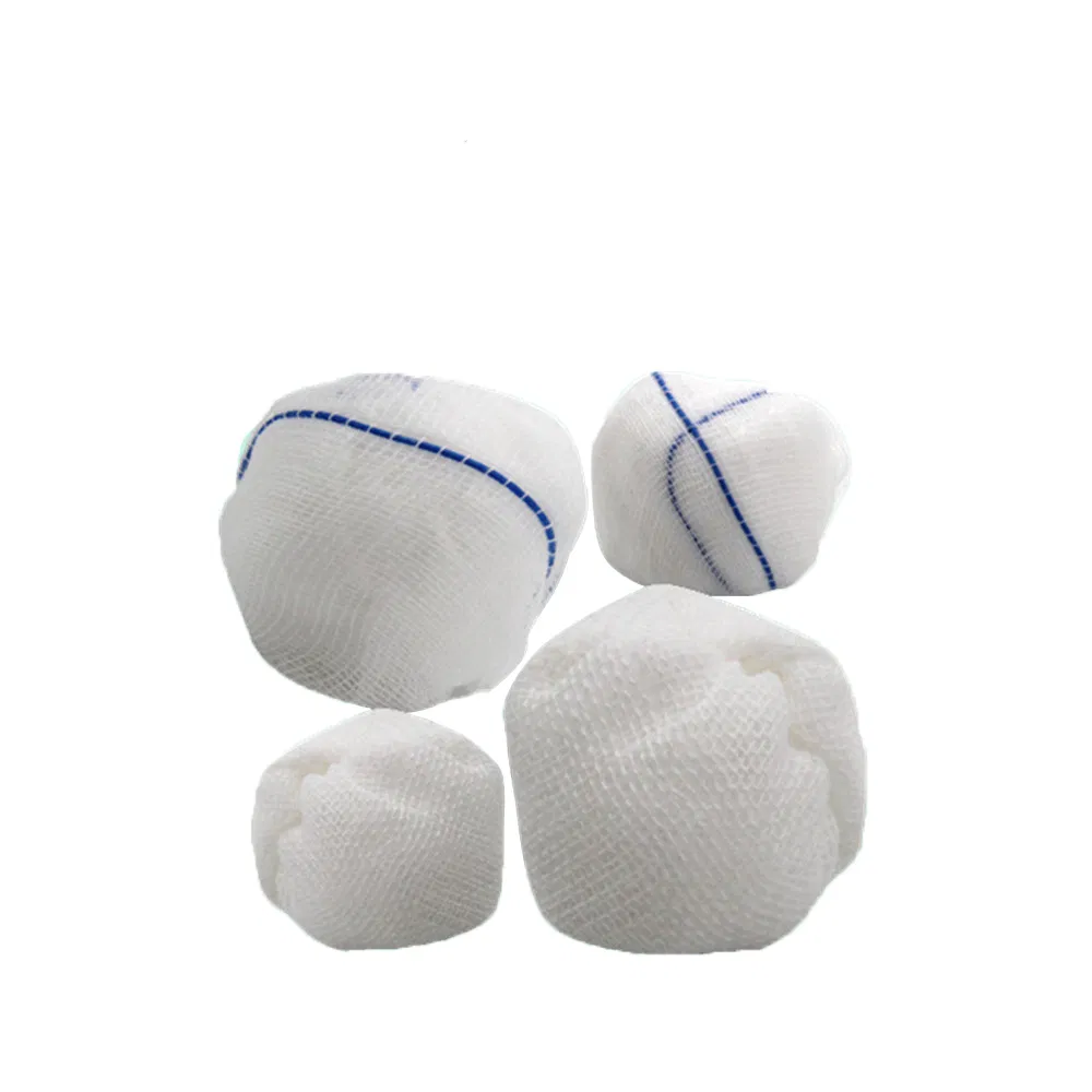 100% Cotton Sterile Gauze Ball Absorbent and Disinfecting Type Bag Packaging for X-ray Hospital Medical Consumables Use