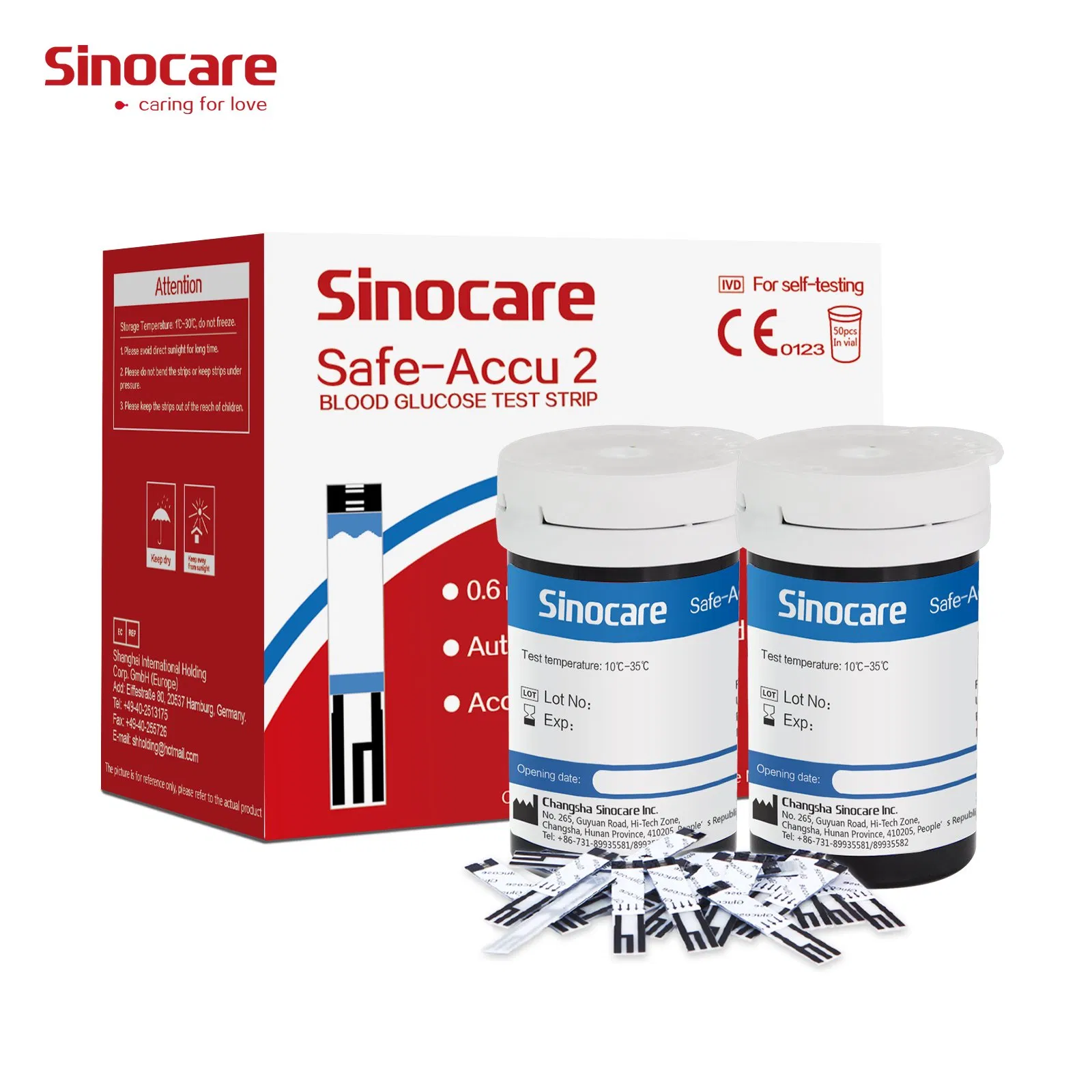 Sinocare Blood Glucose Meter Household Diabetes Testing Machine Medical Blood Glucose Meter on Call Plus Glucometer for Daily Monitoring
