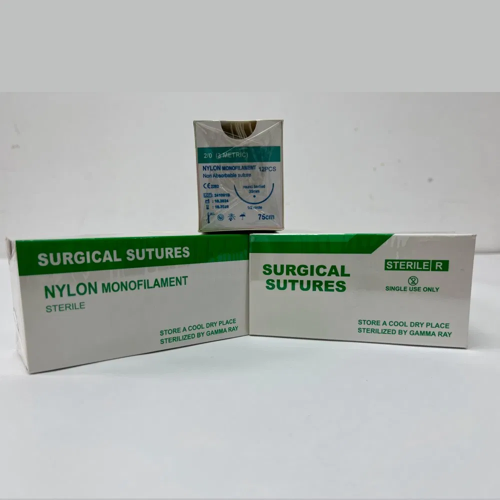 High-Quality Nylon Surgical Suturehigh Quality Surgical Suture Kit with Needle and Thread for Efficient Medical Wound Closure