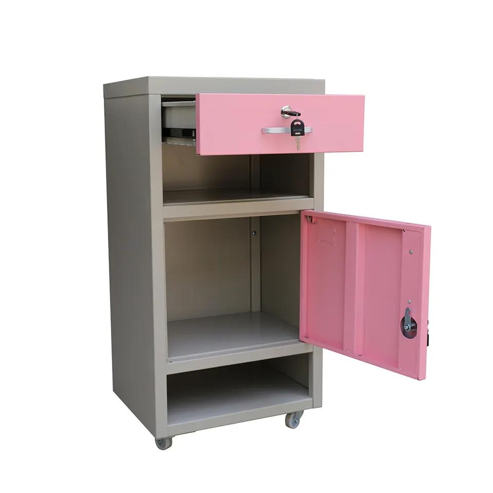 Hospital Medical Bedside Locker ABS Plastic Bedside Cabinet