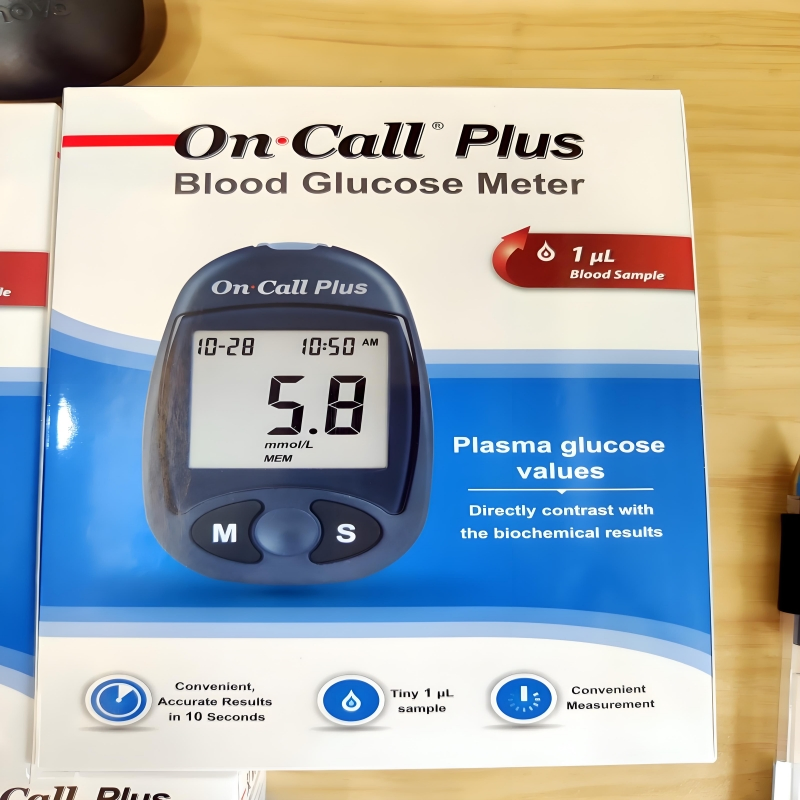 on Call Plus Blood Testing Product Test Strip with Blood Glucose Meter