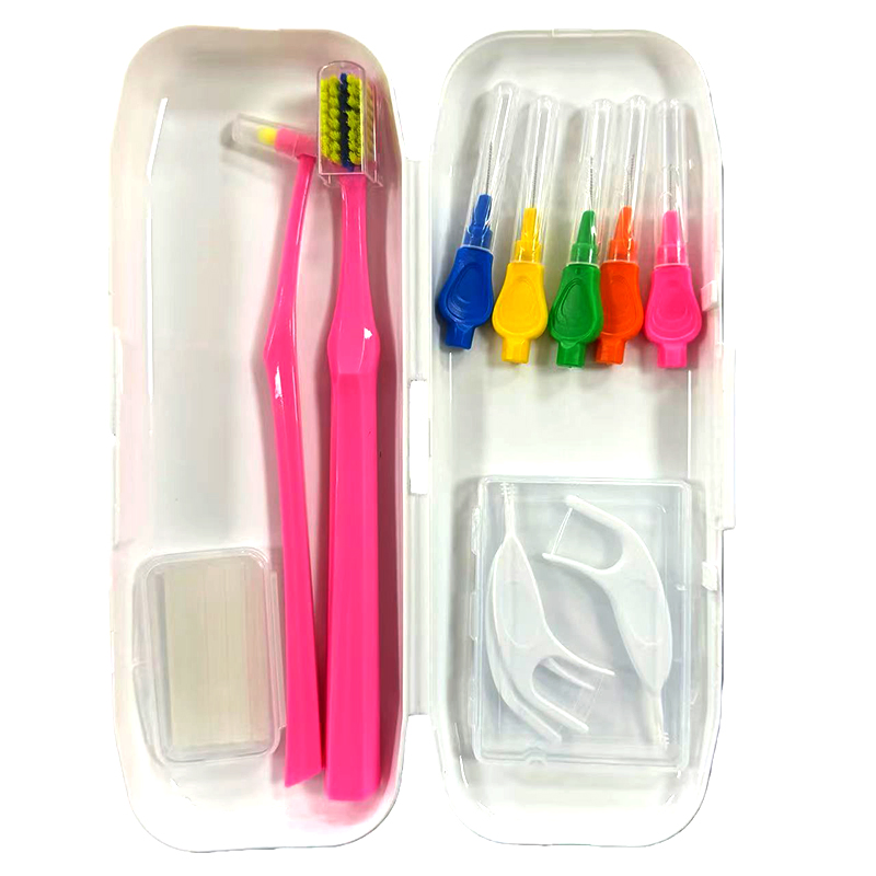 G110A 12-in-1 Kit Dental Oral Orthodontics Teeth Brush Floss Stick Orthodontic Care Kit