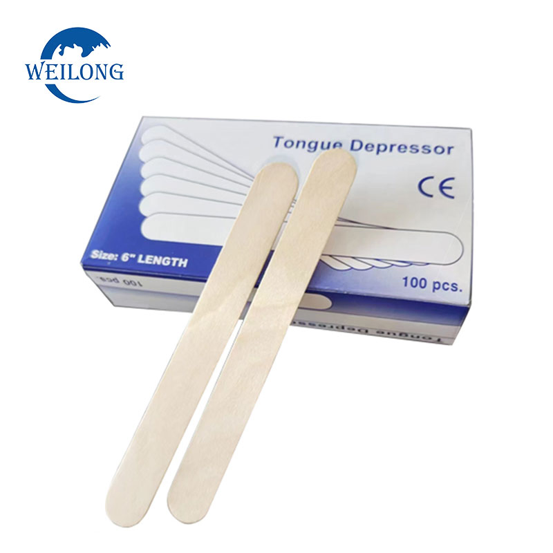 Disposable Individual Packaging Packaged Wooden Tongue Depressor Body Use Paint Type Non-Sterile Tongue Depressor for Adults