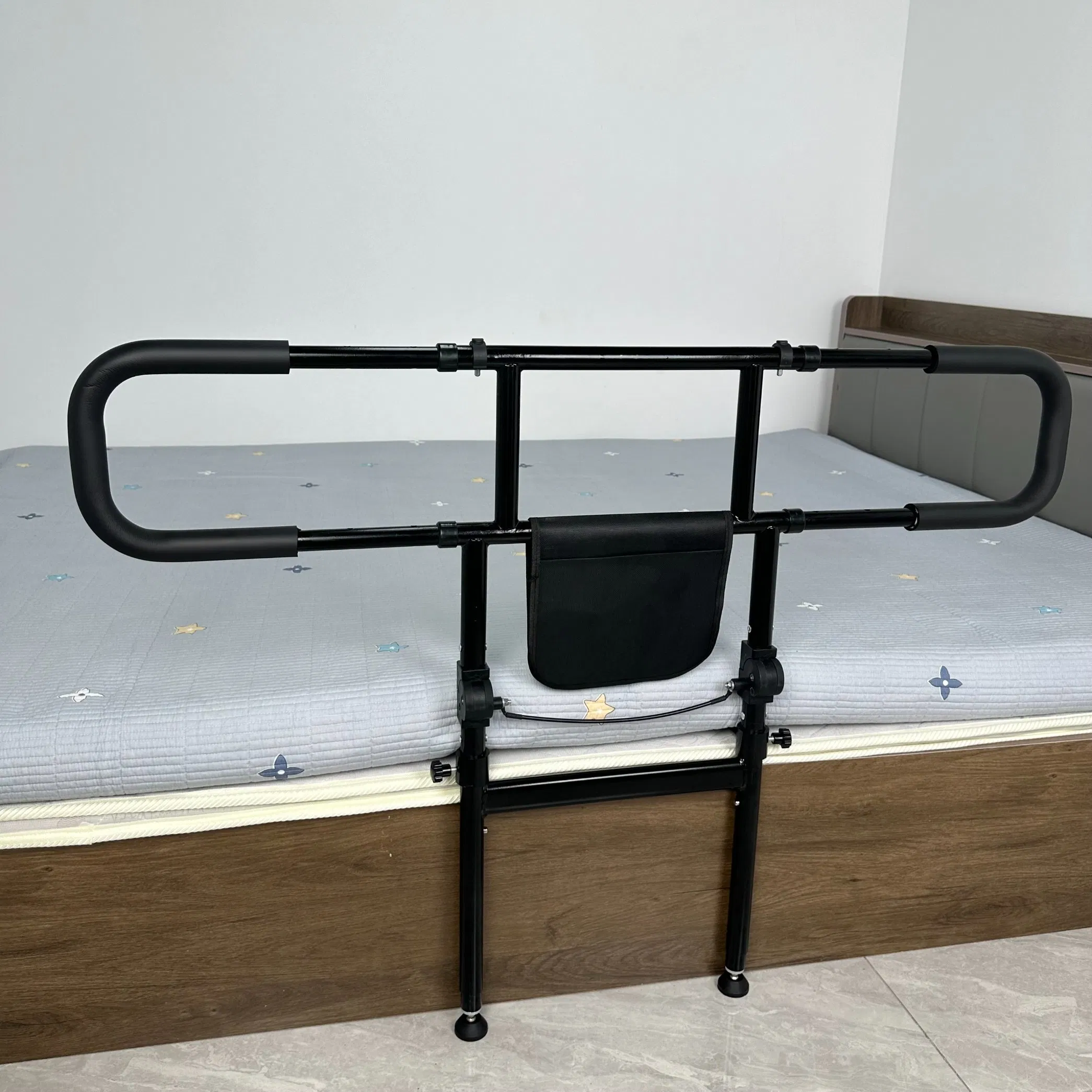 Modern Design Elderly Bedside Handrail Safety Guardrail Bed Edge Support Frame Anti-Fall Bed Guard Rail Care Product