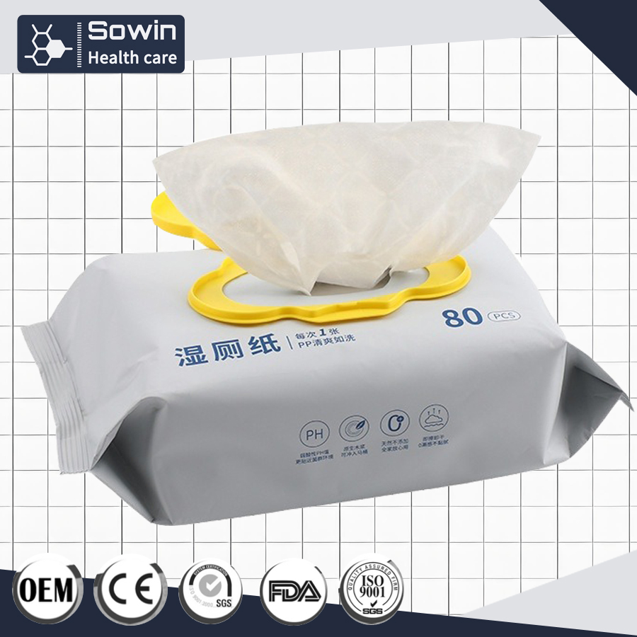 Baby and Maternal Products Medical Grade Safe for Skin Flushable Wet Wipes