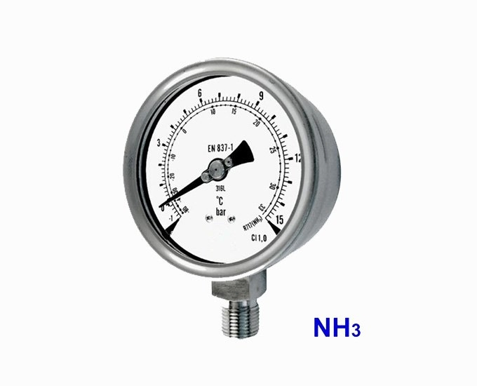 All Stainless Steel Manometer for Ammonia Gauge