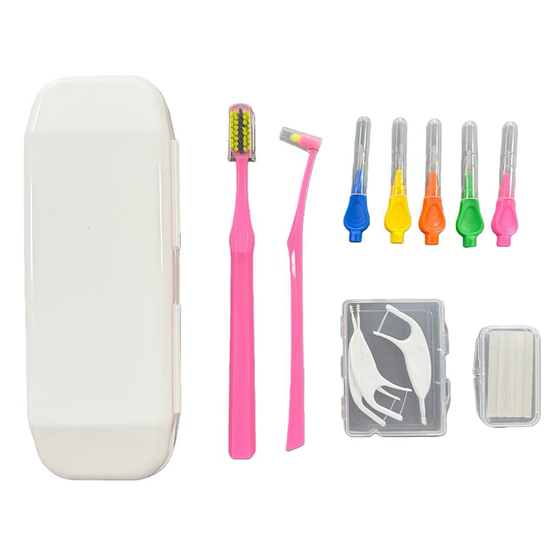 G110A 12-in-1 Kit Dental Oral Orthodontics Teeth Brush Floss Stick Orthodontic Care Kit