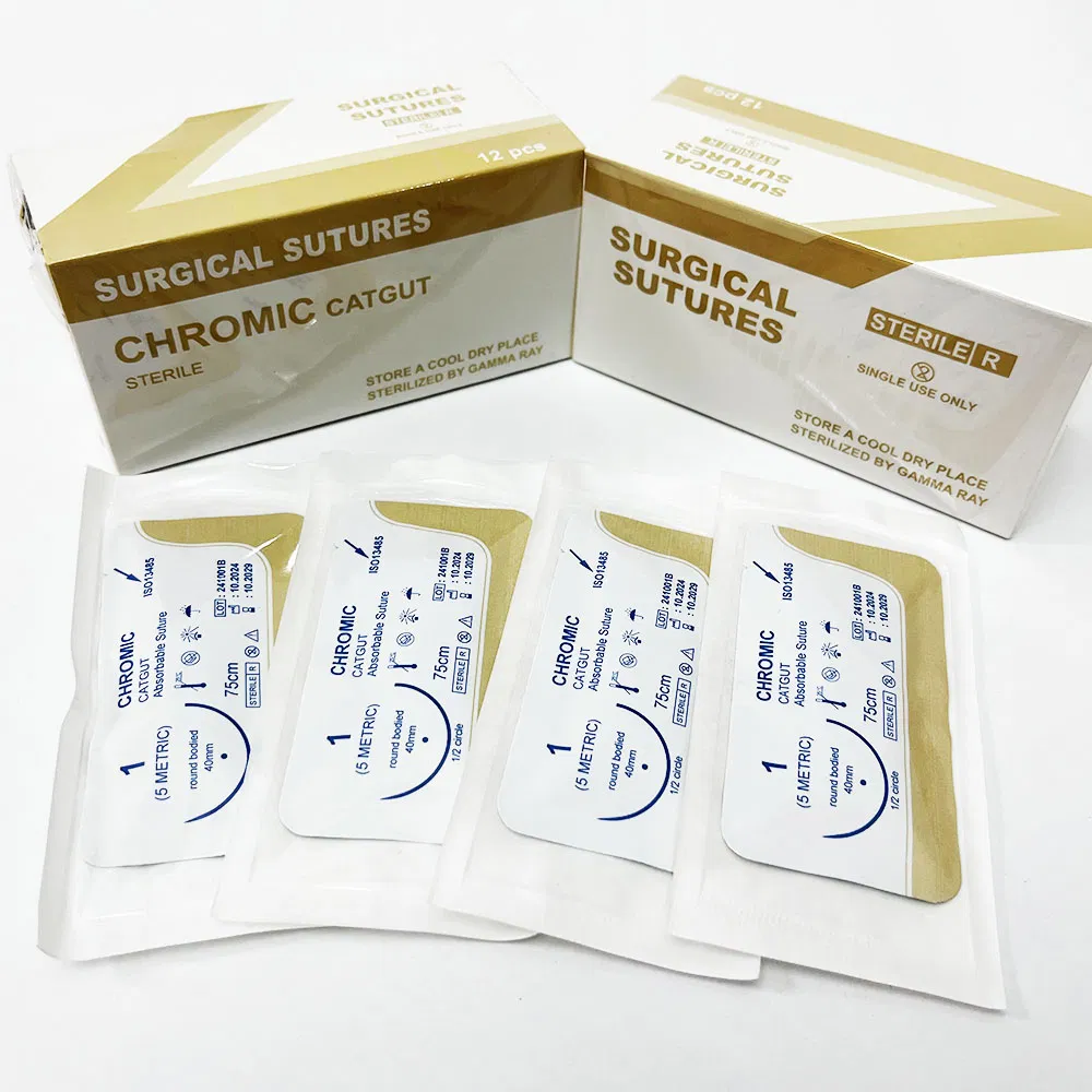 Surgical Suture Kit Polyglycolic Acid PGA Surgical Suture with Needle for Medical Wound Closure and Healing Use