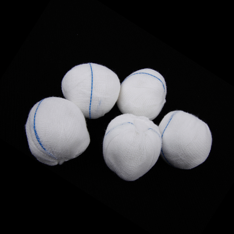 100% Cotton Sterile Gauze Ball Absorbent and Disinfecting Type Bag Packaging for X-ray Hospital Medical Consumables Use