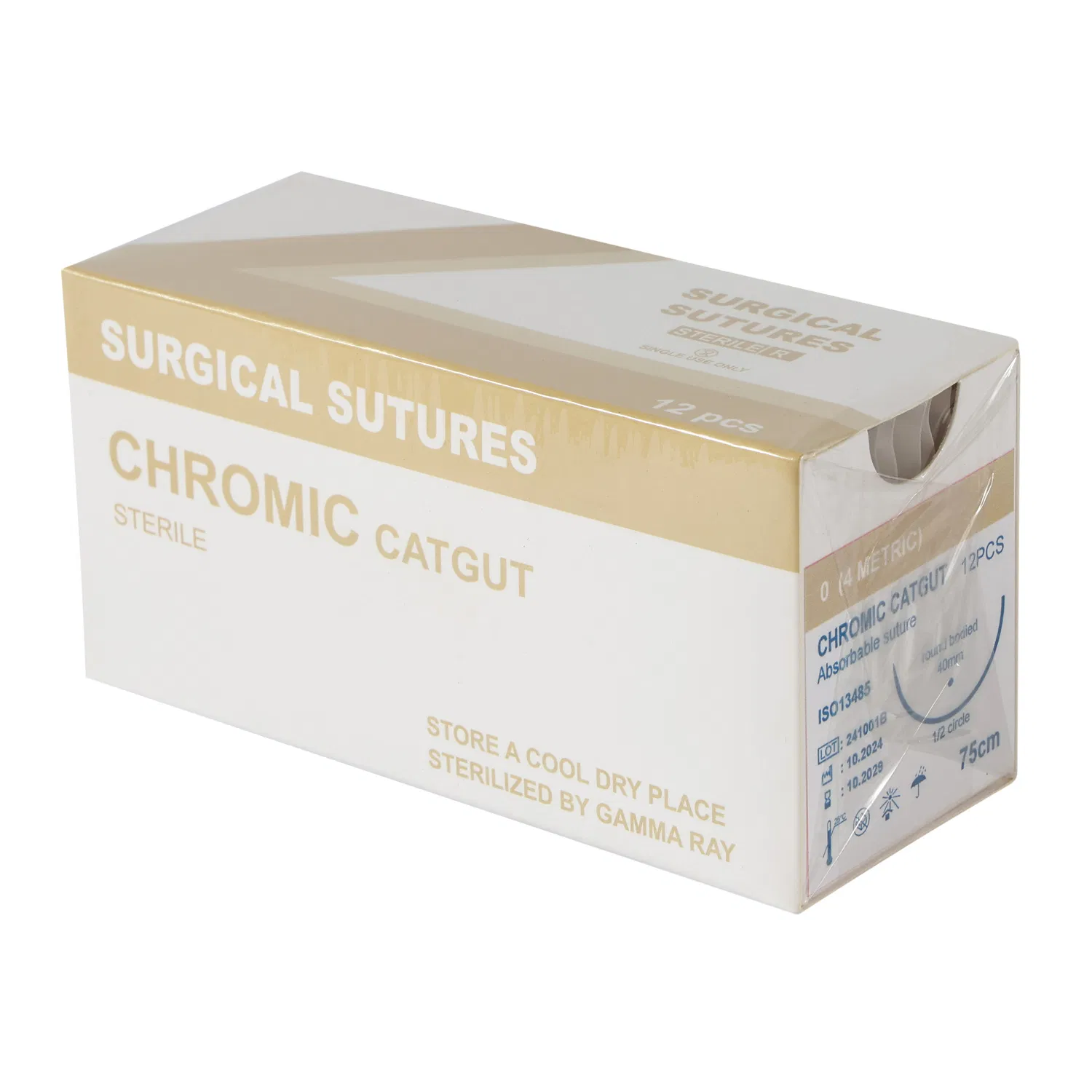 High-Strength Surgical Suture Absorbable or Non-Absorbable PGA Silk Catgut Polyester Nylon Surgical Suture Thread with Needle