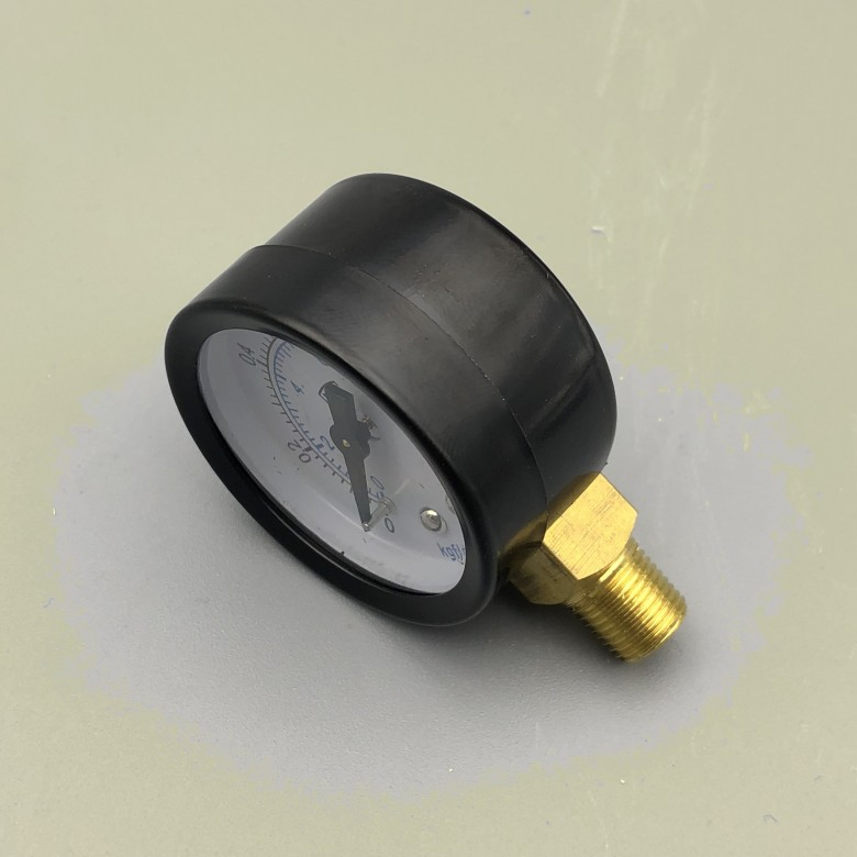 Y-40 Black Iron Case Dial 40mm Low Bottom Pressure Gauge Manometer Oil