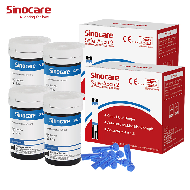 Sinocare Blood Glucose Meter Household Diabetes Testing Machine Medical Blood Glucose Meter on Call Plus Glucometer for Daily Monitoring