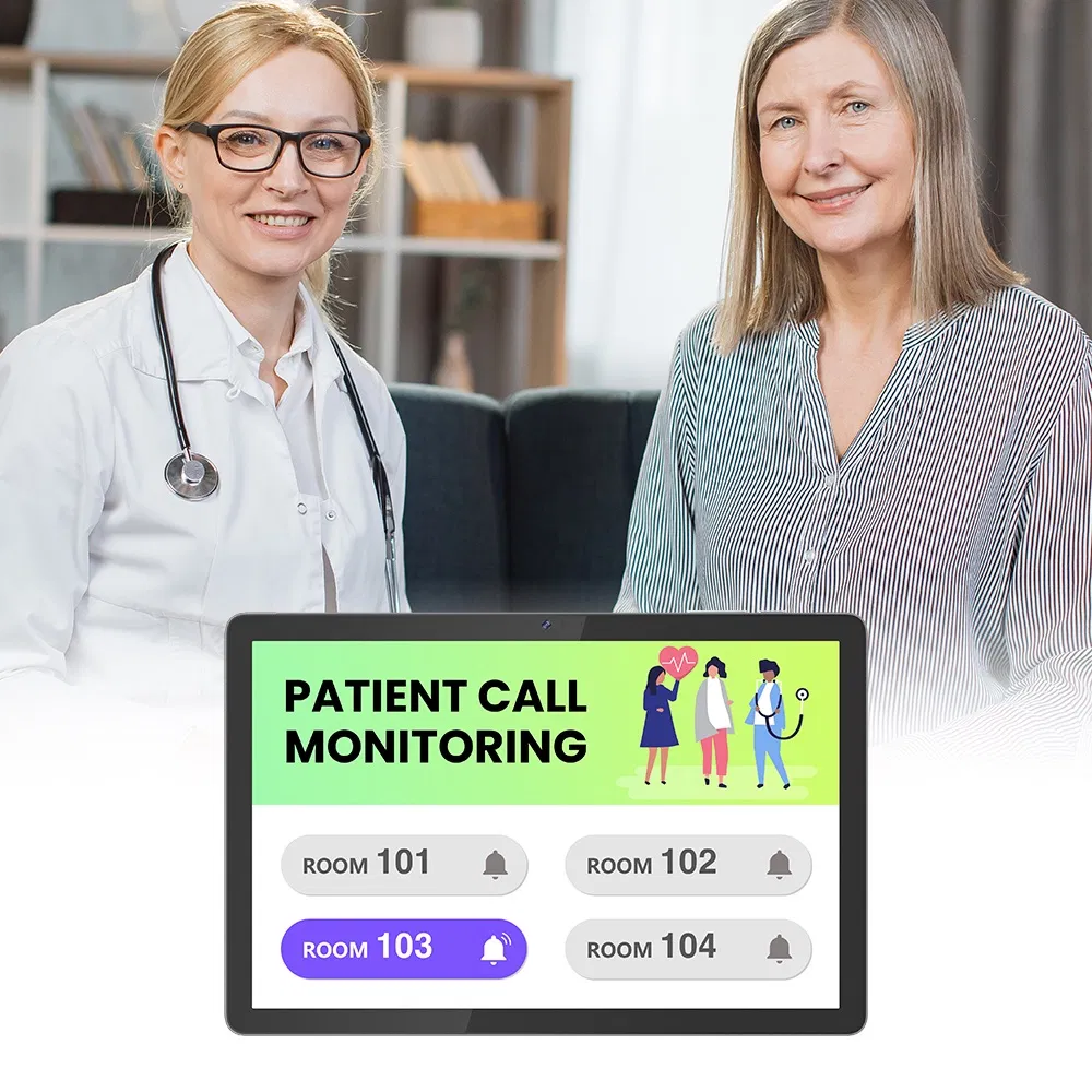 10inch 14inch Wall Mounted Android Poe Tablet Bedside Patient Monitor ODM Nursing Care Products