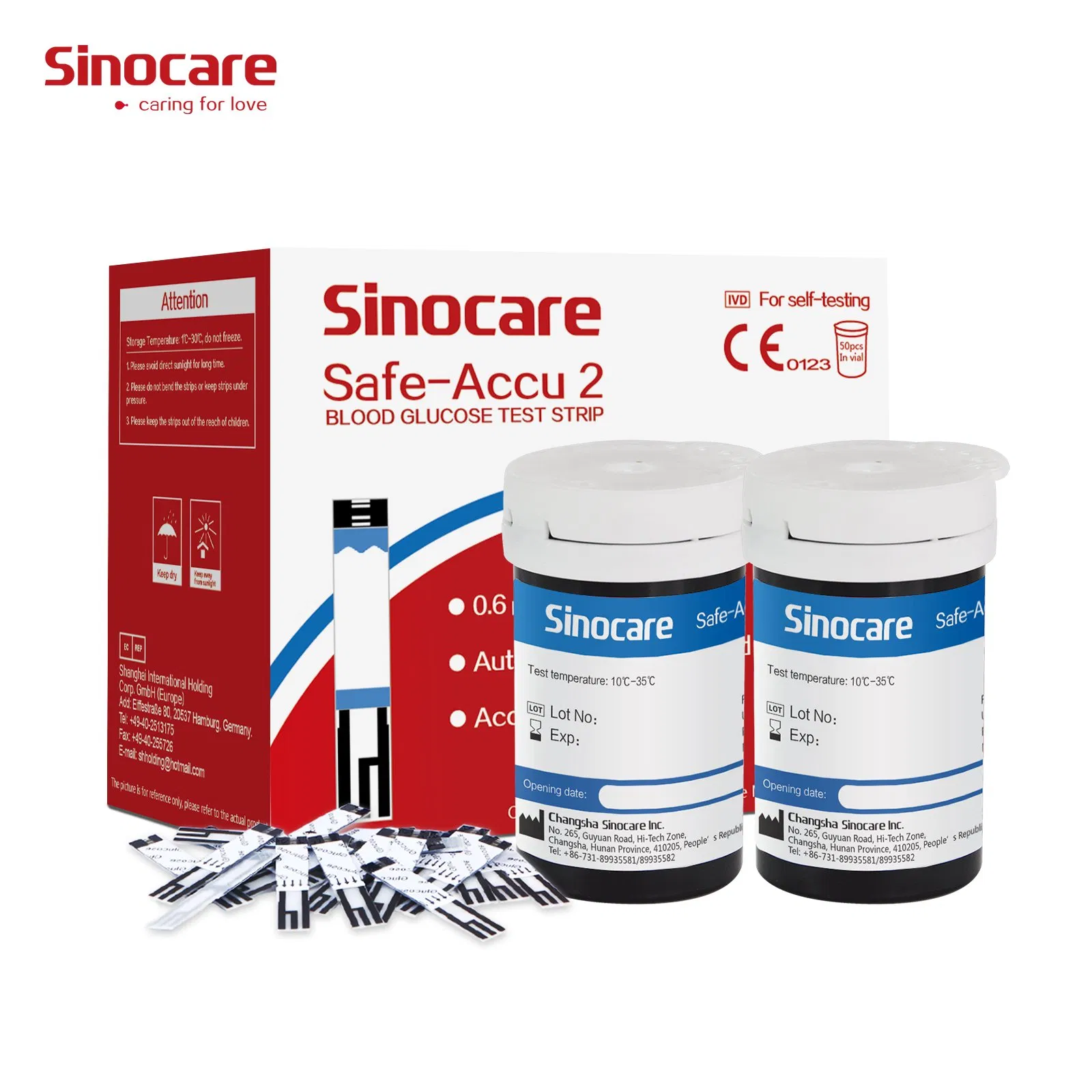 Sinocare Blood Glucose Meter Household Diabetes Testing Machine Medical Blood Glucose Meter on Call Plus Glucometer for Daily Monitoring