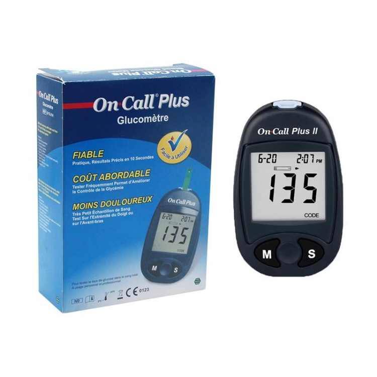 on Call Plus Blood Testing Product Test Strip with Blood Glucose Meter