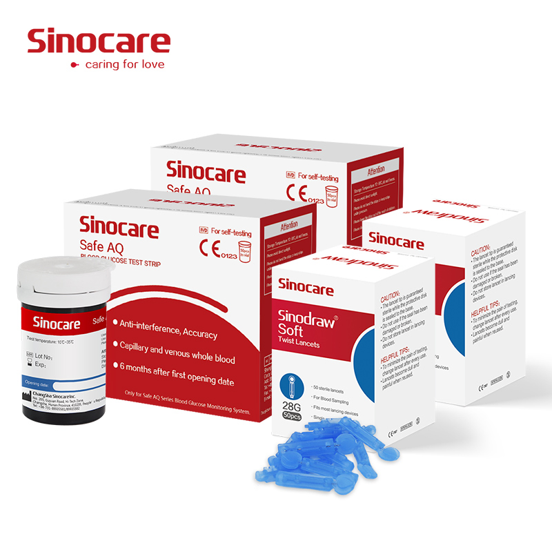 Sinocare Diabetes Testing Device Self-Monitoring Medical Equipment Digital Blood Glucose Meter with Factory Price