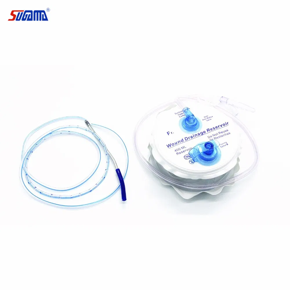 Silicone Suction Reservoir/Bulb Negative Pressure Closed Wound Drainage System