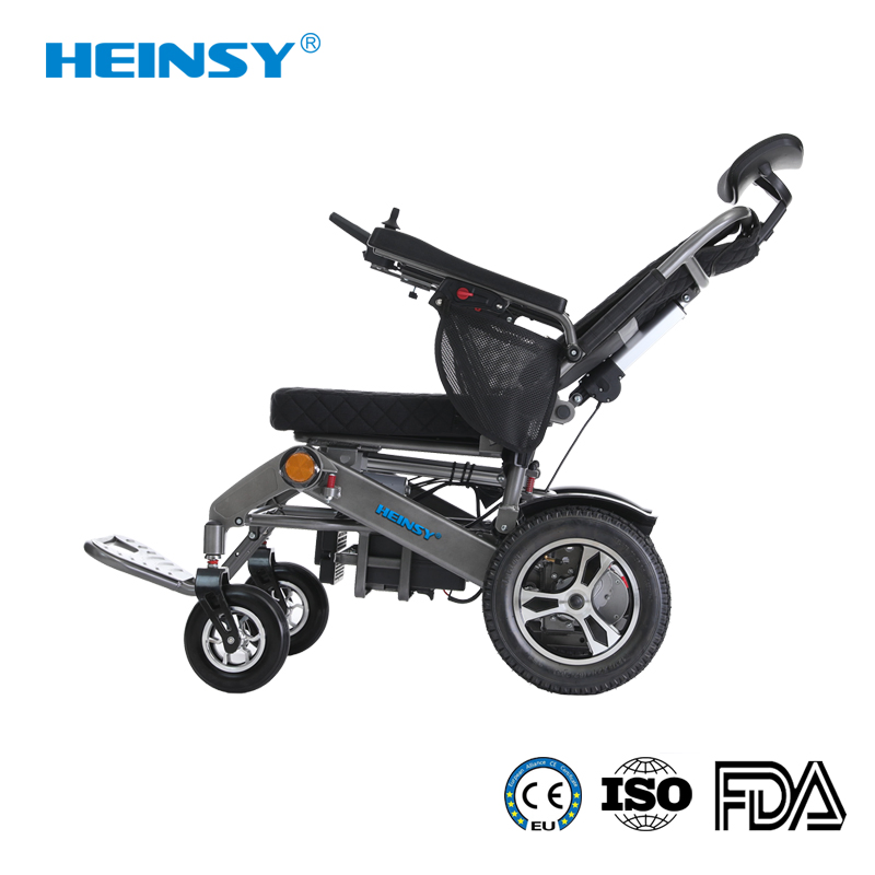 Hes-200d Aluminum Alloy Electric Wheelchair Foldable and Lightweight Wheel Chair Portable Elderly Care Products Rolstoel Fauteuil Roulant